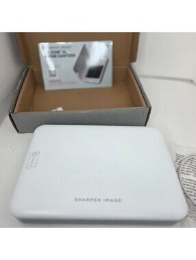 Sharper Image UV-Zone Phone Sanitizer Portable UVC Light Charger White PST01106